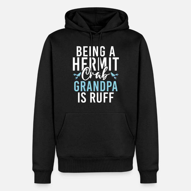 Cadeaux de crabe ermite - Sweat à capuche Premium bio Homme - noir
