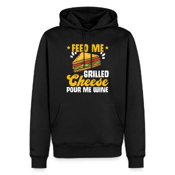 Love Grilled Cheese Men Women - Männer Premium Bio Hoodie - Schwarz - Vorne - Nico (187cm)