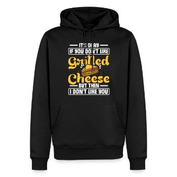 Love Grilled Cheese Men Women - Männer Premium Bio Hoodie - Schwarz - Vorne - Nico (187cm)