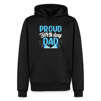 Stolzer Geburtstagspapa Vater Papi Geburtstag - Männer Premium Bio Hoodie - Schwarz - Vorne - Nico (187cm)