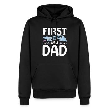 Erster Geburtstag Als Papa Papi Vater Party - Männer Premium Bio Hoodie - Schwarz - Vorne - Nico (187cm)