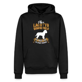 Lagotto Romagnolo ist nicht faul Wasserhund - Männer Premium Bio Hoodie - Schwarz - Vorne - Nico (187cm)