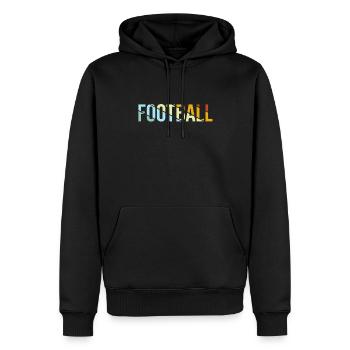 Football Rétro - Sweat à capuche Premium bio Homme - noir - Devant - Nico (187cm)