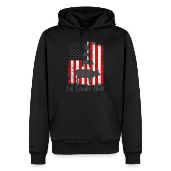 Je fumerais ça - Sweat à capuche Premium bio Homme - noir - Devant - Nico (187cm)