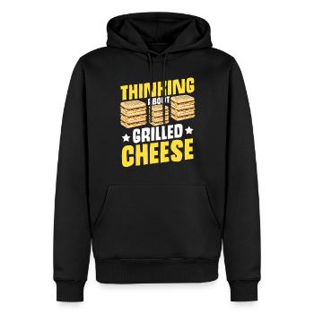Love Grilled Cheese Men Women - Männer Premium Bio Hoodie - Schwarz - Vorne - Nico (187cm)