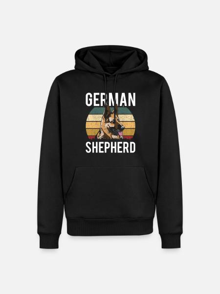 German Shepherd Pet Cute Lover - Men’s Premium Organic Hoodie - black