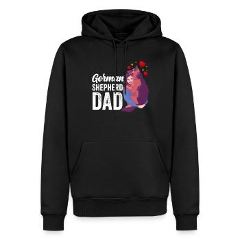 Deutscher Schäferhund Papa Haustier Liebhaber Süß - Männer Premium Bio Hoodie - Schwarz - Vorne - Nico (187cm)