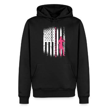 Assistant médical - Codeur médical - Sweat à capuche Premium bio Homme - noir - Devant - Nico (187cm)