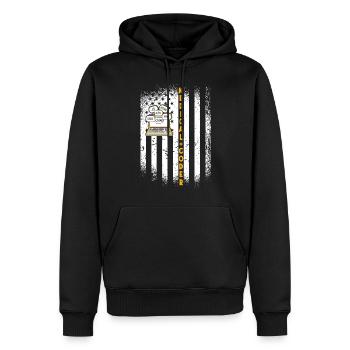 Assistant médical - Codeur médical - Sweat à capuche Premium bio Homme - noir - Devant - Nico (187cm)