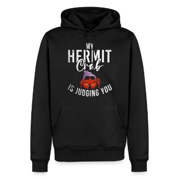 Hermit Crab Gifts - Men’s Premium Organic Hoodie - black - Front - Nico (187cm)