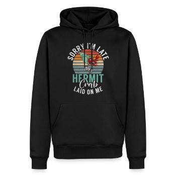Hermit Crab Gifts - Men’s Premium Organic Hoodie - black - Front - Nico (187cm)