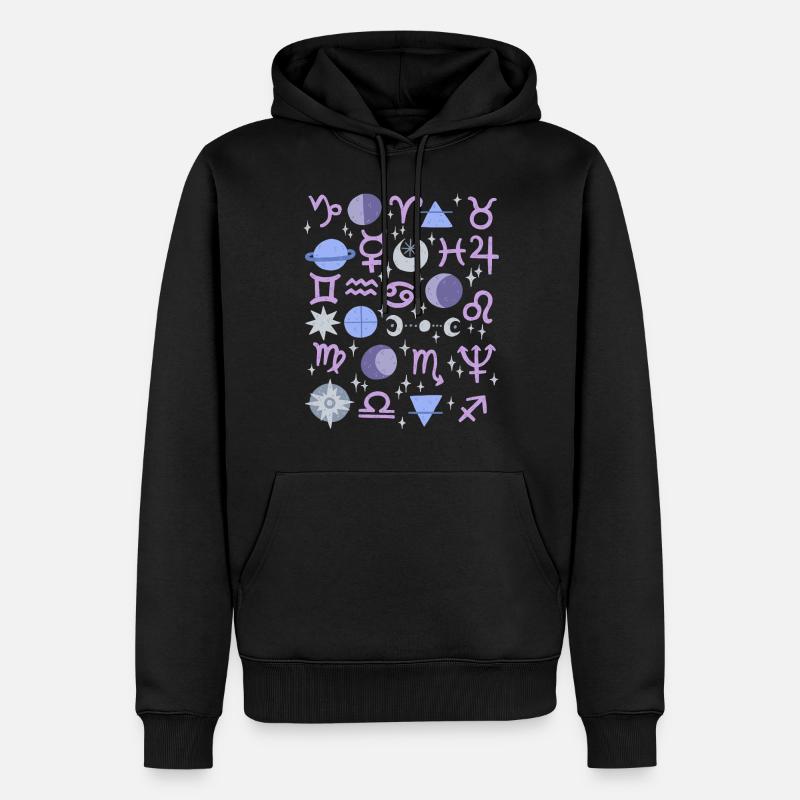 Astrologie - Männer Premium Bio Hoodie - Schwarz