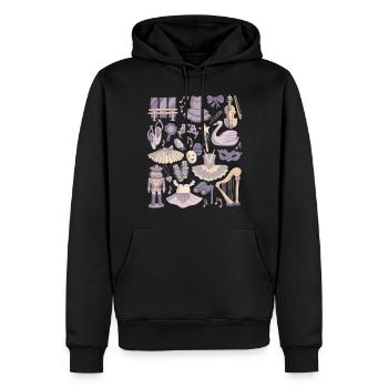 Ballet - Sweat à capuche Premium bio Homme - noir - Devant - Nico (187cm)