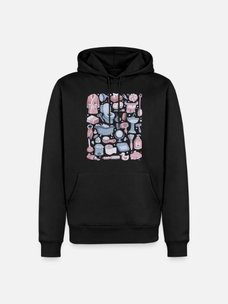 Bathroom - Men’s Premium Organic Hoodie - black