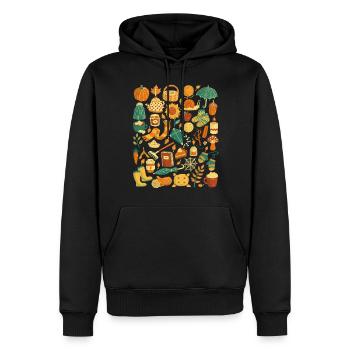 Autumn - Men’s Premium Organic Hoodie - black - Front - Nico (187cm)
