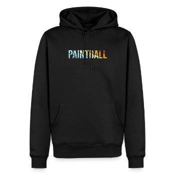 Paintball Rétro - Sweat à capuche Premium bio Homme - noir - Devant - Nico (187cm)