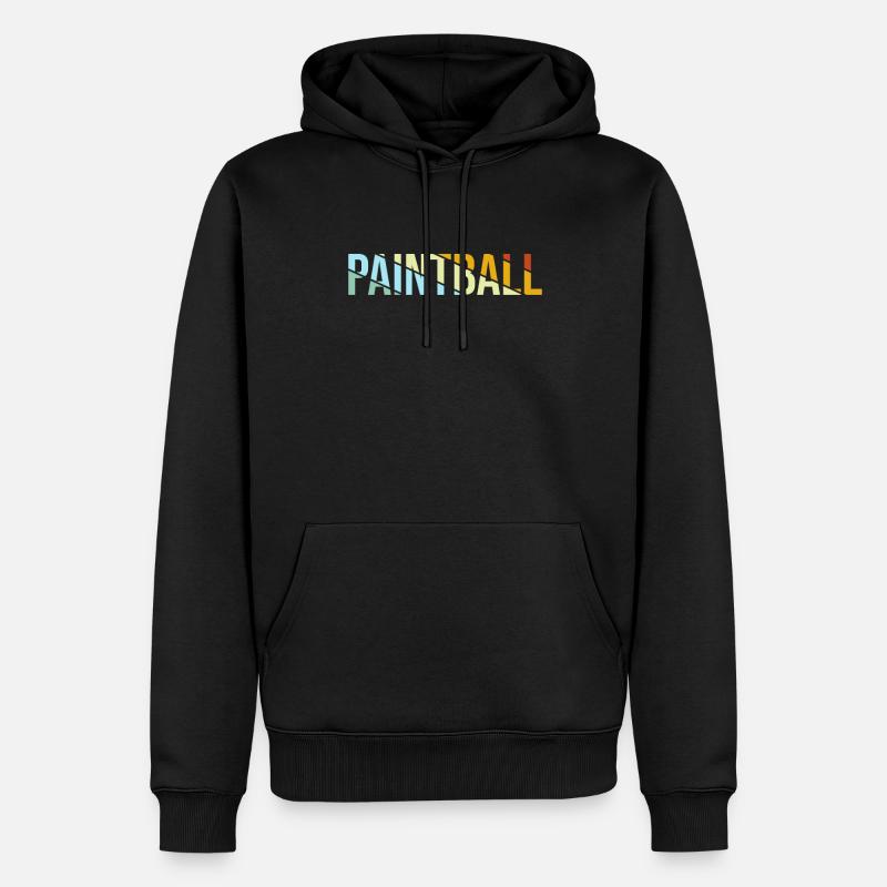Paintball Rétro - Sweat à capuche Premium bio Homme - noir