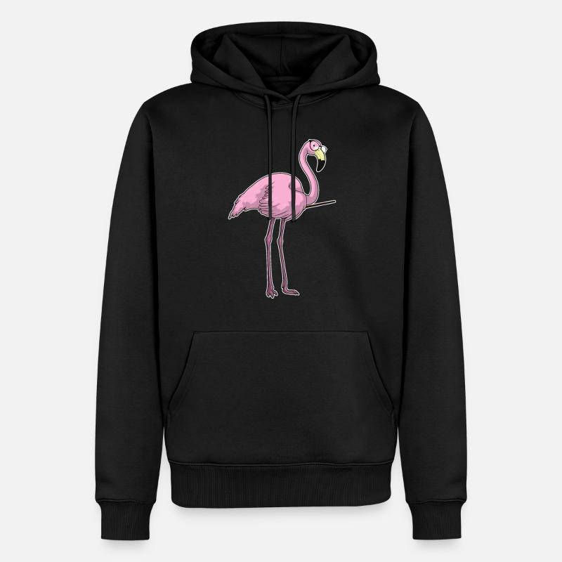 Flamingo Teacher Pointer - Sweat à capuche Premium bio Homme - noir