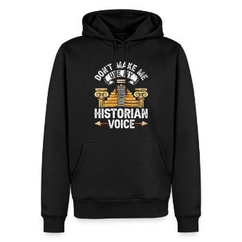 Meine Historiker Stimme Beruf Historik Geschichte - Männer Premium Bio Hoodie - Schwarz - Vorne - Nico (187cm)