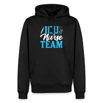 Intensive Care Nurse Team Intensive Care - Men’s Premium Organic Hoodie - black - Front - Nico (187cm)