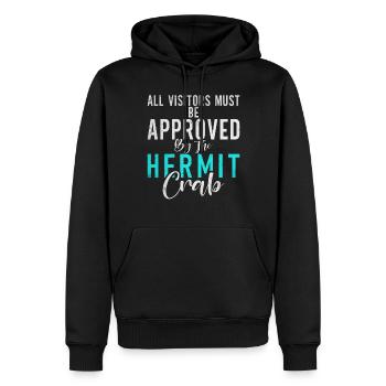 Cadeaux de crabe ermite - Sweat à capuche Premium bio Homme - noir - Devant - Nico (187cm)