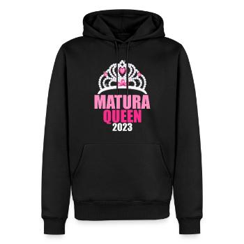 Matura Jeunes Filles Femmes et Hommes Matura 2023 - Sweat à capuche Premium bio Homme - noir - Devant - Nico (187cm)