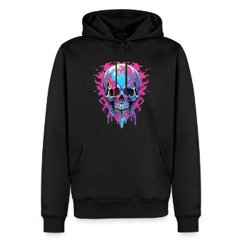 Skulls - Männer Premium Bio Hoodie - Schwarz - Vorne - Nico (187cm)
