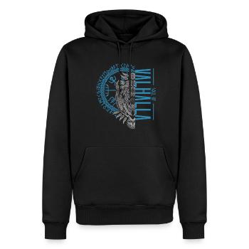 Keltischer Wikinger Knoten & Bär Soul of Valhalla - Männer Premium Bio Hoodie - Schwarz - Vorne - Nico (187cm)