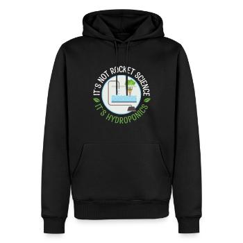 Hydrophonie Agriculteur Horticulture Agriculture - Sweat à capuche Premium bio Homme - noir - Devant - Nico (187cm)