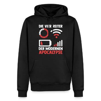 Die vier Reiter der modernen Apocalypse - Männer Premium Bio Hoodie - Schwarz - Vorne - Nico (187cm)