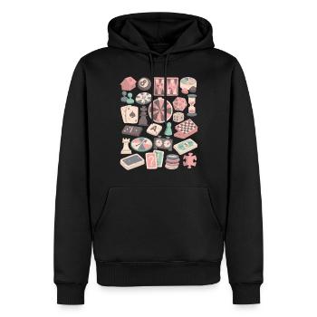 Brettspiele und Gesellschaftsspiele - Männer Premium Bio Hoodie - Schwarz - Vorne - Nico (187cm)