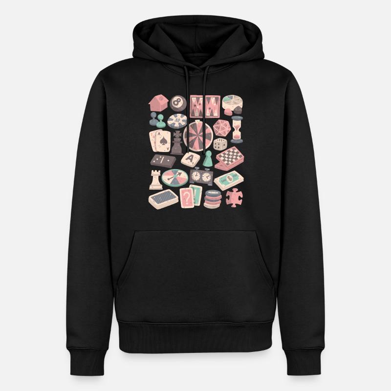 Brettspiele und Gesellschaftsspiele - Männer Premium Bio Hoodie - Schwarz