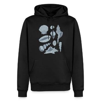 Muscheln - Männer Premium Bio Hoodie - Schwarz - Vorne - Nico (187cm)