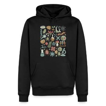 Biologie - Sweat à capuche Premium bio Homme - noir - Devant - Nico (187cm)