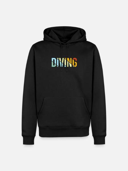 Diving Retro - Men’s Premium Organic Hoodie - black