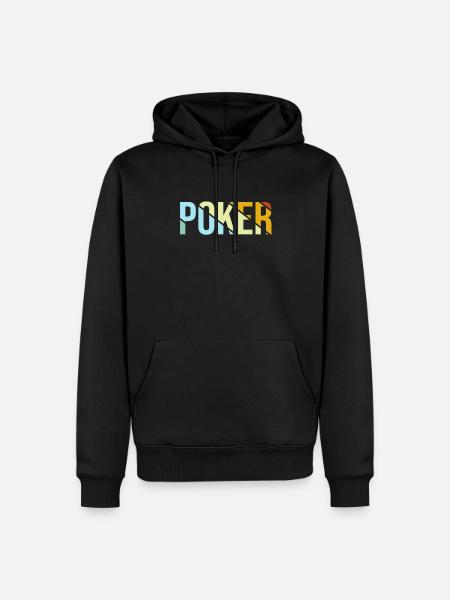 Poker Rétro - Sweat à capuche Premium bio Homme - noir