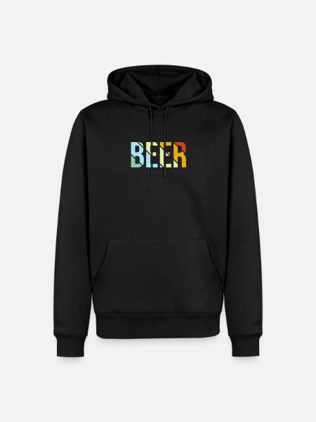 Bier Retro - Männer Premium Bio Hoodie - Schwarz