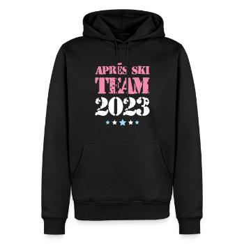 Apres Ski 2023 - Männer Premium Bio Hoodie - Schwarz - Vorne - Nico (187cm)