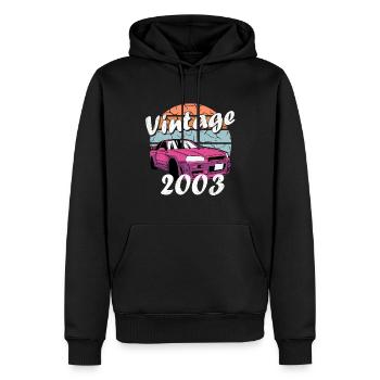 20. Geburtstag Geschenkidee Jahrgang 2003 - Männer Premium Bio Hoodie - Schwarz - Vorne - Nico (187cm)