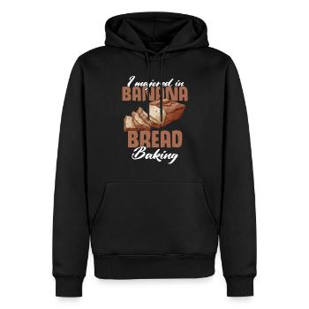 Drôle de vêtements de cuisson au pain aux bananes - Sweat à capuche Premium bio Homme - noir - Devant - Nico (187cm)