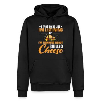 Love Grilled Cheese Men Women - Männer Premium Bio Hoodie - Schwarz - Vorne - Nico (187cm)