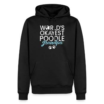 Cadeaux Caniche - Sweat à capuche Premium bio Homme - noir - Devant - Nico (187cm)