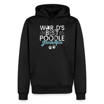 Cadeaux pour caniches - Sweat à capuche Premium bio Homme - noir - Devant - Nico (187cm)