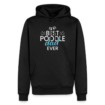 Cadeaux Caniche - Sweat à capuche Premium bio Homme - noir - Devant - Nico (187cm)