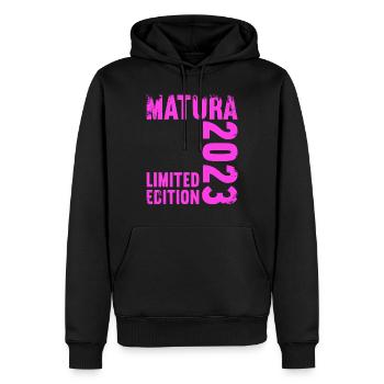 Matura Jeunes Filles Femmes et Hommes Matura 2023 - Sweat à capuche Premium bio Homme - noir - Devant - Nico (187cm)