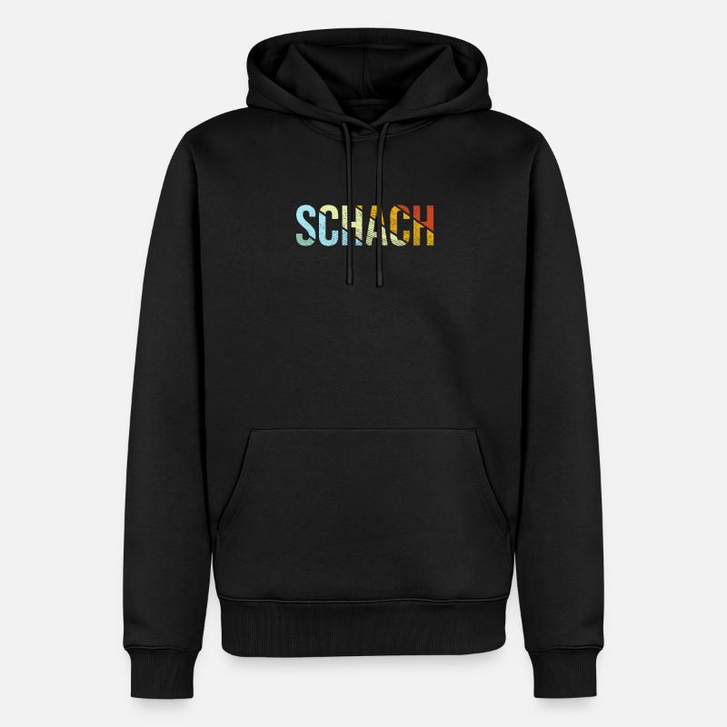 Échecs Rétro - Sweat à capuche Premium bio Homme - noir