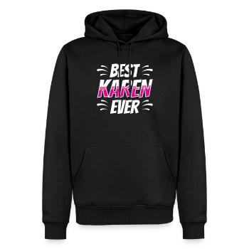 Le meilleur Karen Ever Meme Karens drôle - Sweat à capuche Premium bio Homme - noir - Devant - Nico (187cm)