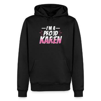 Je suis fière que Karen meme drôle Karens - Sweat à capuche Premium bio Homme - noir - Devant - Nico (187cm)