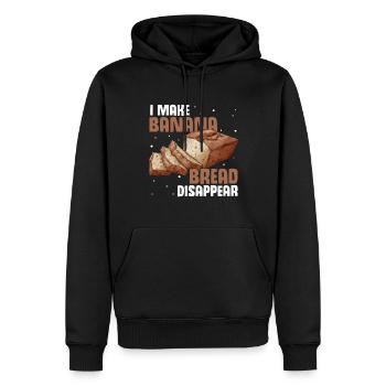 Drôle de vêtements de cuisson au pain aux bananes - Sweat à capuche Premium bio Homme - noir - Devant - Nico (187cm)
