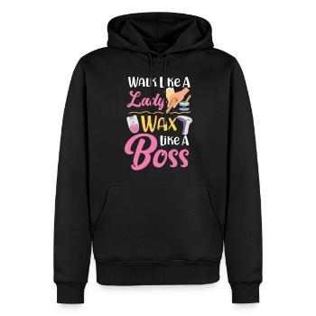 Cute Esthetician Skincare - Männer Premium Bio Hoodie - Schwarz - Vorne - Nico (187cm)